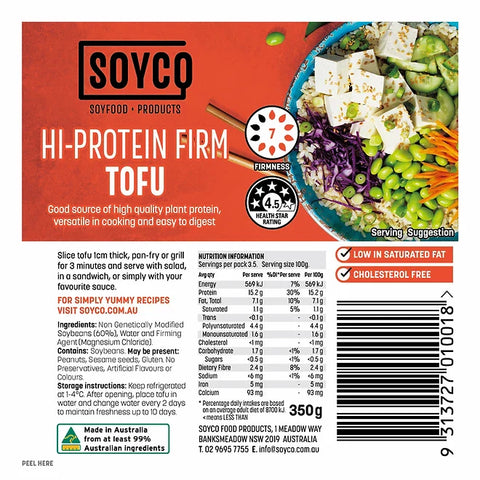 SoyCo Hi Protein Firm Tofu 350g