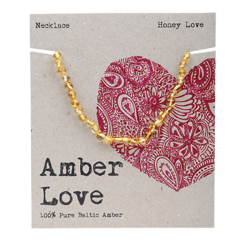 Amber Love Necklace Honey  33cm