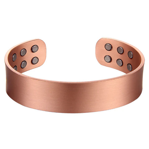 Magnetic Copper Bracelet Wide plain