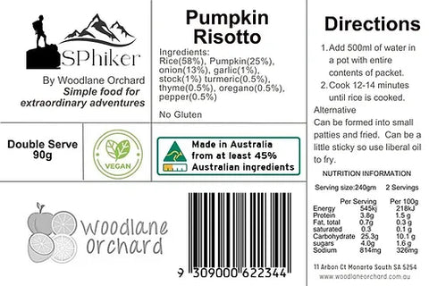 SPhiker Pumpkin Risotto GF 45g