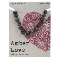 Amber Love Bracelet Olive 20cm