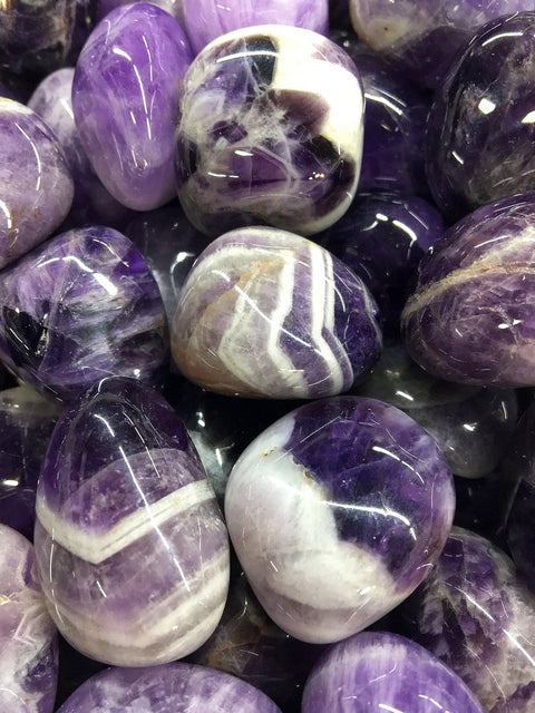 Tumbled Banded Amethyst