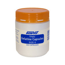 Bonvit Empty Gelatin Cap size 0 300 caps