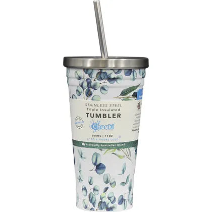 Cheeki S/S leaf smoothie tumbler 500ml