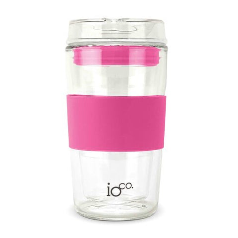 IOCO 12oz Hot pink travel Cup