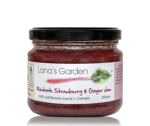 Lanas Rhubarb, Strawberry & Ginger Jam