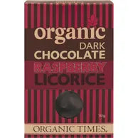 Organic Times Dark Choc Raspberry Licorice