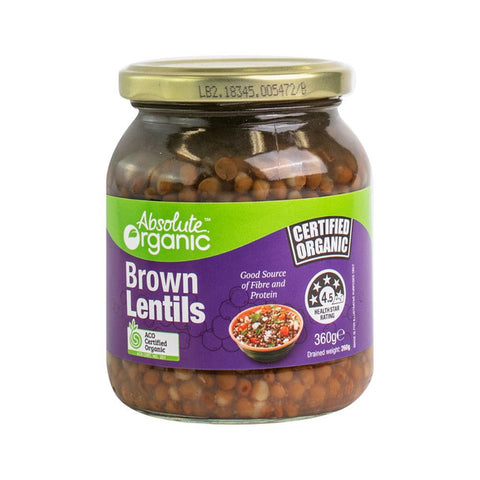 Absolute Organic Brown Lentils 360g