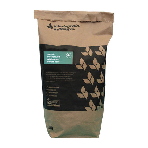 Stoneground Organic Wholewheat bakers flour 5kg