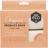 Ever Eco Organic cotton produce bags 4pk