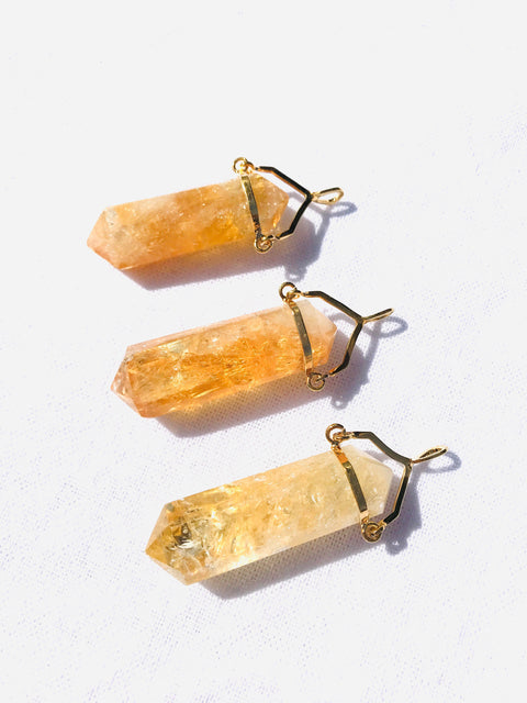 Pendant Citrine Double Terminated