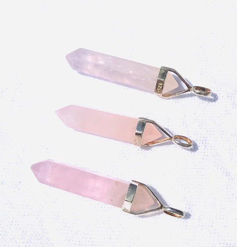 Pendant Rose Quartz Double Terminated