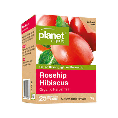 Planet Organic Rosehip Hibis tea bags 25