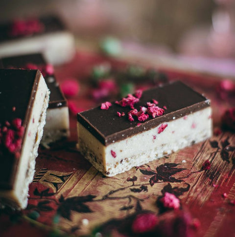 Raspberry Cheesecake slice