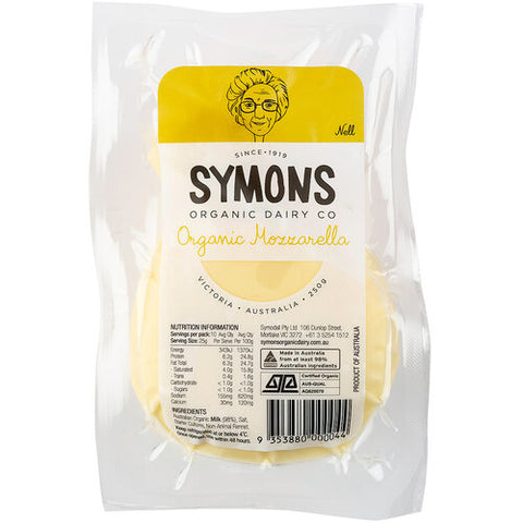 Symons Organic Mozzarella 250g