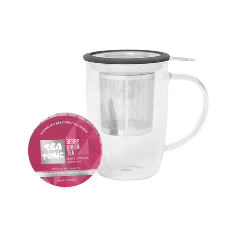 Tea Tonic tea mug 4 one berry green