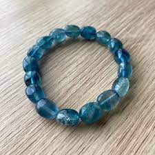 Bracelet Fluorite Blue Med Tumble