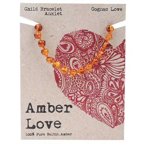 Amber Love Bracelet Cognac  14cm