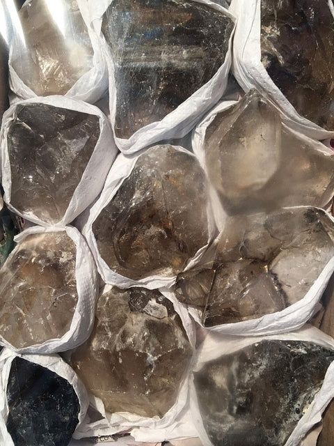 Rough Smokey Elestial Quartz