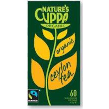 Natures Cuppa Organic Ceylon tea 60 bags