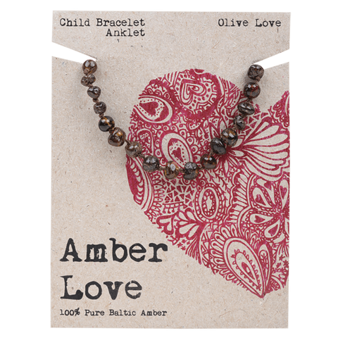 Amber Love Bracelet Olive 14cm