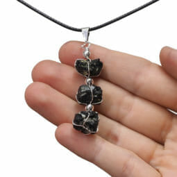 Black Tourmaline Triple Pendant